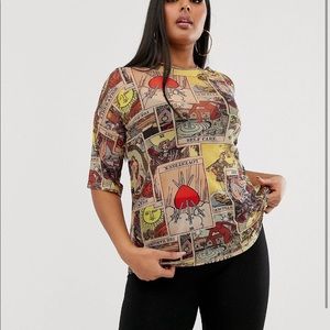 New Girl Order T-Shirt in Printed Mesh